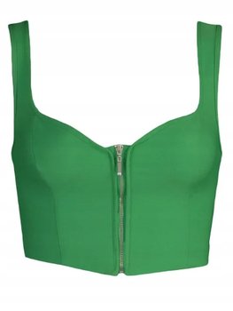 Trendyol Top na Ramiączkach Zielony Gładki 36 Y5i - Trendyol