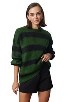 TRENDYOL ZIELONO CZARNY SWETER DAMSKI W PASKI Z GOLFEM M 5EA* Trendyol