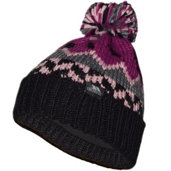 Trespass Czapka Dziecięca/dziecięca Twiglet Chunky Knit Fleece Lined Hat (98/104 / Ciemnofioletowy) - trespass