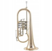 TRF-56 flugelhorn Bb skrzydłówka 3 wentyle złoty mosiądz ustnik Inny producent