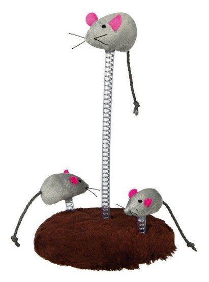 Zdjęcia - Zabawka dla kota Trixie Myszy na sprężynie 3szt. 30cm  [TX-4070]