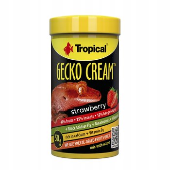 TROPICAL GECKO CREAM STRAWBERRY pokarm dla gekona orzęsionego 100ml - Tropical