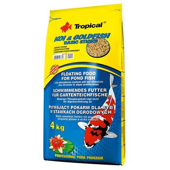 Tropical Koi&Goldfish Basic Sticks 4kg, pokarm dla karpi i ryb karpiowatych - Tropical