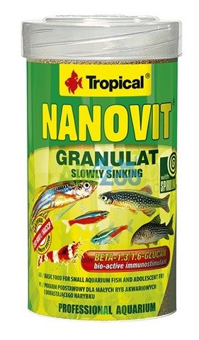 Фото - Корм для риб Tropical NANOVIT GRANULAT 100ml/70g 