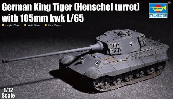 Фото - Настільна гра Flama Trumpeter, model do skejania King Tiger W/ 105Mm Kwh  (Henschel Turret)