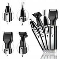 Trymer 4w1 do nosa, brody i włosów, akumulatorowy USB