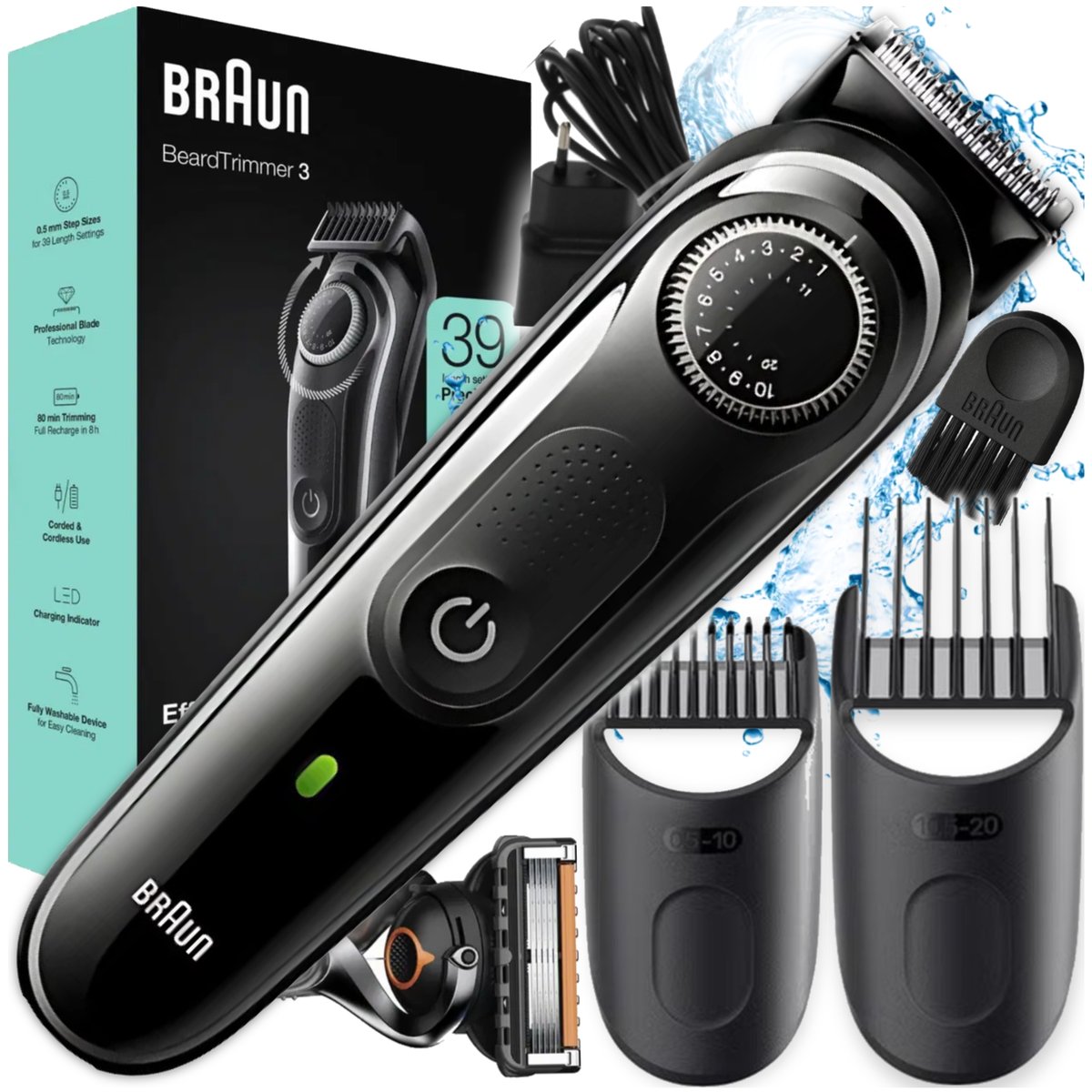 Braun TRYMER DO GOLENIA ZAROSTU BRODY BRAUN MĘSKA MASZYNKA DO GOLENIA GOLARKA