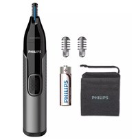 Trymer do nosa PHILIPS NT3650/16 - wodoodporny bezprzewodowy do uszu i brwi z nasadkami i etui Philips