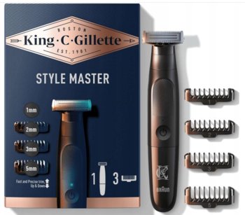 Trymer King C. Gillette Style Master 45 min 3 Nasadki Golarka Elektryczna - Gillette