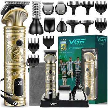 Trymer Maszynka Do Strzyżenia Włosów Brody Ciała Głowy Nosa Golarka 6W1 - VGR