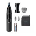Trymer wielofunkcyjny PHILIPS NT5650 - z etui do nosa uszu brwi zarostu precyzyjny dwustronne ostrze nasadki męski pielęgnacja twarzy - Philips