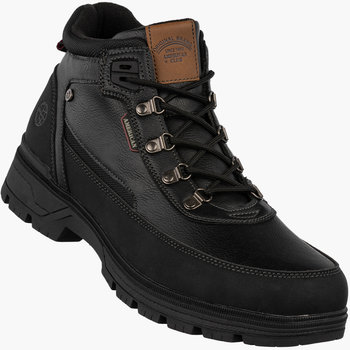 Trzewiki Męskie Ekoskóra Buty Ocieplane Za Kostkę Zimowe Czarne American Club RH140/24 Czarny 46 - AMERICAN CLUB