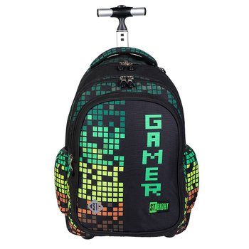 Trzykomorowy plecak szkolny na kółkach St.Right 34 L, Pixel Gamer TB1 - St.Right