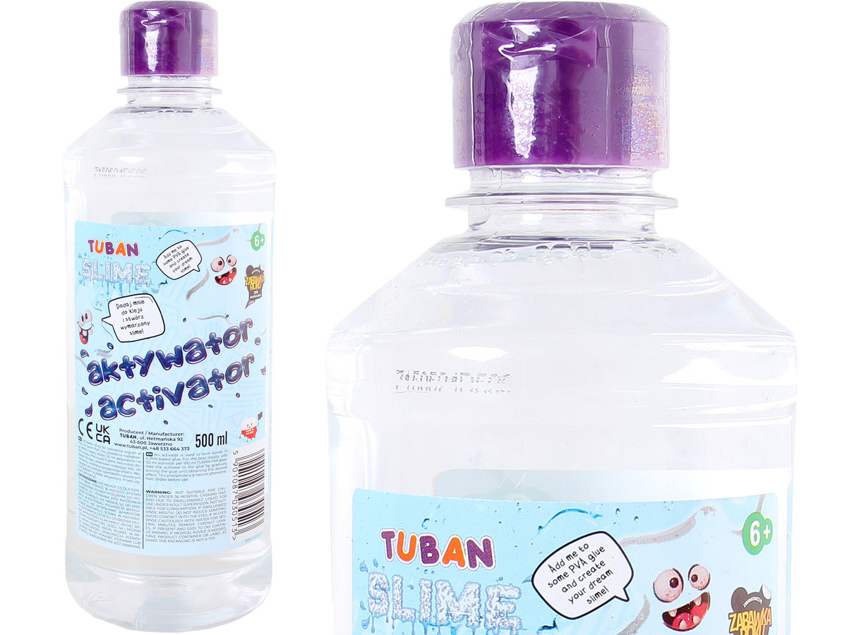 TUBAN AKTYWATOR DO SLIME 0,5 L Gluty DO KLEJU 500ml PVA