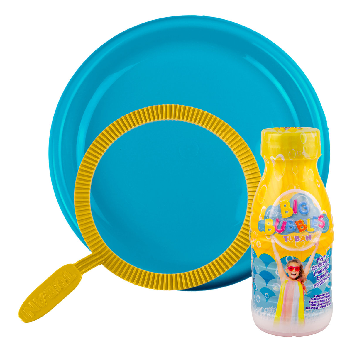 Tuban, Zestaw do baniek w siatce z obręczą, talerzykiem i płynem 250 ml