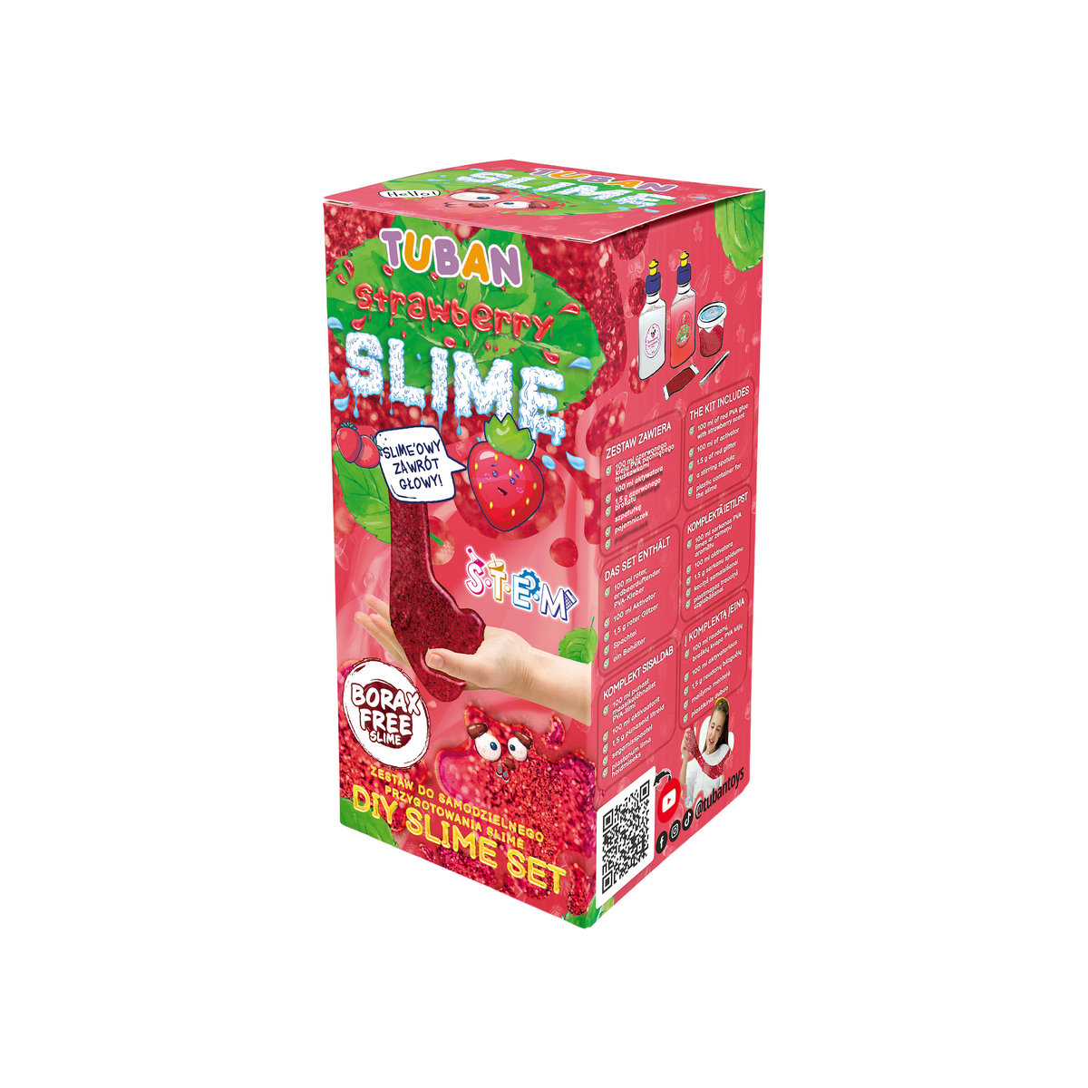 Tuban, zestaw kreatywny Super Slime Truskawka
