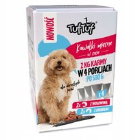 TUF TUF BOX Saszetki kawałki mięsne dla psa 4x500g - 2x drób 2x wołowina