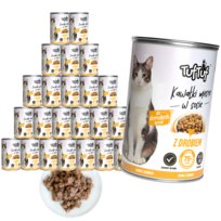 TUF TUF Kawałki mięsne w sosie z drobiem - mokra karma dla kota - 24x415g