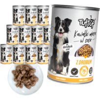 TUF TUF Kawałki mięsne z drobiem - mokra karma dla psa - 12x1250g