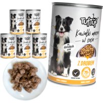 TUF TUF Kawałki mięsne z drobiem - mokra karma dla psa - 6x1250g