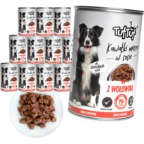 TUF TUF Kawałki mięsne z wołowiną - mokra karma dla psa - 12x1250g