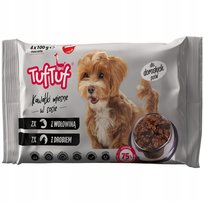 TUF TUF saszetki dla psa 4 x 100g - 2x drób 2x wołowina