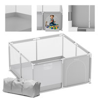 Tulano Cozy 20 Kojec dla Dzieci od 6 do 36 miesięcy, Regulowany, Składany, Metalowy Stelaż, Przeźroczyste Siatki, Antypoślizgowe Nóżki,130 x 65, Torba w Zestawie, Kolor Szary