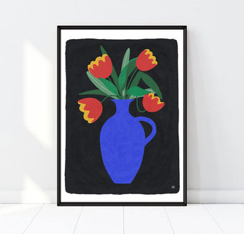 Tulipan, plakat, plakat botaniczny, plakat kwiaty, obraz kwiaty, rośliny plakat, dekoracja motyw roślinny - zanetaantosik