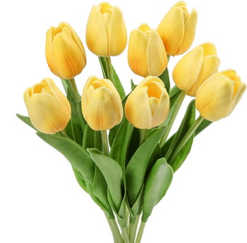Tulipany piankowe 34 cm 9 sztuk żółty jak żywe - Inny producent