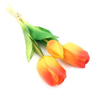 Tulipany silikonowe jak żywe pomarańczowe w bukiecie 3 sztuk gumowe 29 cm - Inny producent