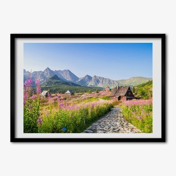 Tulup, Foto obraz ramka do pokoju Chatki w górach, 70x50 cm - Tulup