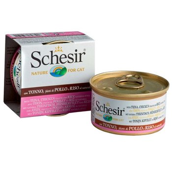Tuńczyk z kurczakiem i ryżem SCHESIR Cat, 85 g - SCHESIR