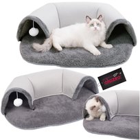 Tunel Legowisko Mata Do Zabawy Szeleszcząca Z Zawieszką Dla Kota Królika