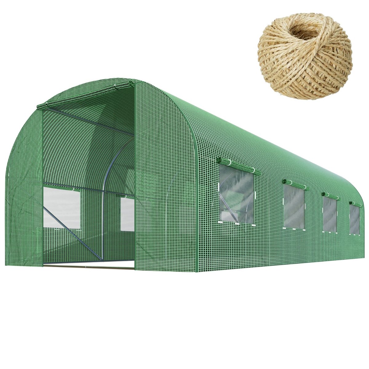 Tunel ogrodowy 2,5x4xH2m 10m2 zielony Plonos