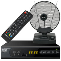 Tuner cyfrowy Esperanza EV106 DVB-T/T2 H.265/HEVC + antena pokojowa BLOW ATD17 Esperanza