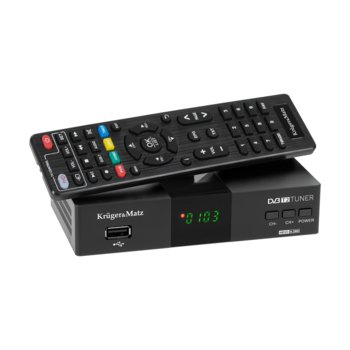 Tuner DVB-T2 H.265 HEVC Kruger&Matz HDMI SCART PVR EPG USB dekoder - Krüger&Matz
