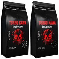 TURBO Kawa ziarnista Do ekspresu 2x1kg 90% Robusta 10% Arabica ATAK SERCA