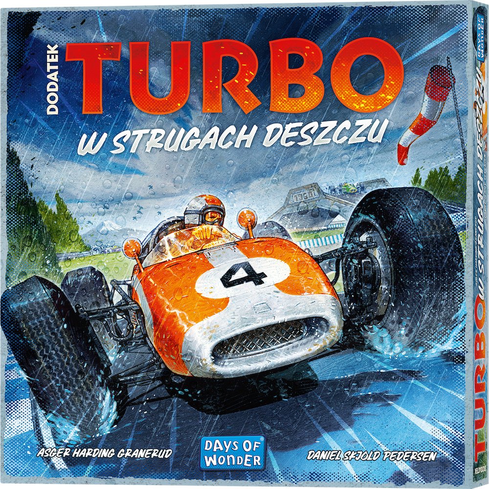 Turbo: W Strugach Deszczu, gra planszowa, Rebel