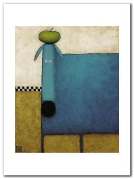 Turquoise Dog plakat obraz 60x80cm - Wizard+Genius