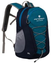 Turystyczny plecak Peterson sportowy trekkingowy górski lekki z gwizdkiem ratunkowym, granatowo-niebieski