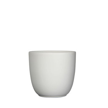 TUSCA prosta osłonka ceramiczna ⌀ 10 cm - biała matowa - Mica Decorations