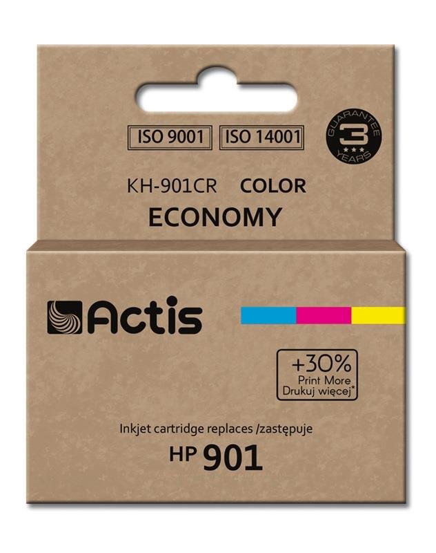 Tusz ACTIS KH-901CR Standard, błękitny, purpurowy, żółty, 15 ml, CC656AE