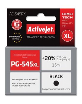 Tusz ACTIVEJET AC-545RX Premium, czarny, 18 ml, PG-545XL - ActiveJet