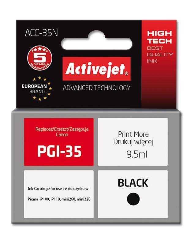 Tusz ACTIVEJET ACC-35N Supreme, czarny, 9.5 ml, PGI-35