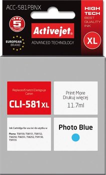 Tusz ACTIVEJET ACC-581PBNX (CLI-581PB XL), niebieski, 11.7 ml - ActiveJet