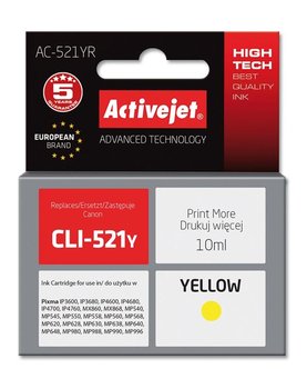 Tusz ACTIVEJET ACR-521Y yellow do drukarki Canon - ActiveJet