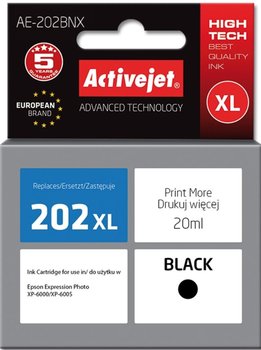 Tusz ACTIVEJET AE-202BNX (Epson 202XL G14010), czarny, 20 ml - ActiveJet