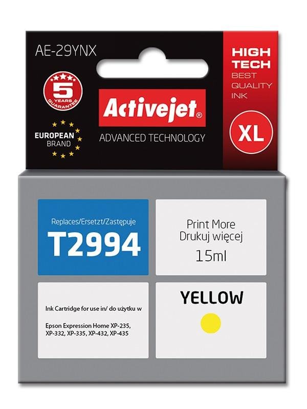 Tusz ACTIVEJET AE-29YNX Supreme, żółty, 15 ml, 29XL T2994