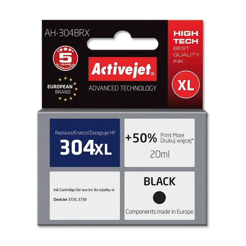 Tusz ACTIVEJET AH-304BRX Premium, czarny, 20 ml, 304XL N9K08AE