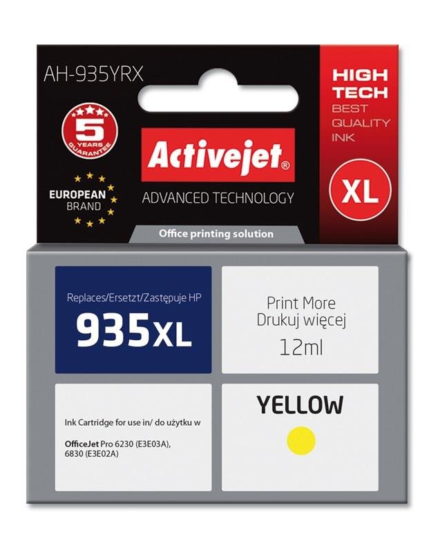 Tusz ACTIVEJET AH-935YRX Premium, żółty, 12 ml, C2P26AE